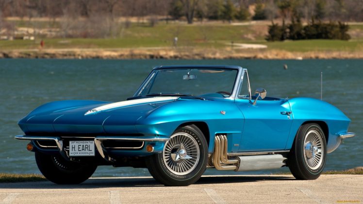 1963, Chevrolet, Corvette, Muscle, Cars, Supercar, Blue, Classic HD Wallpaper Desktop Background