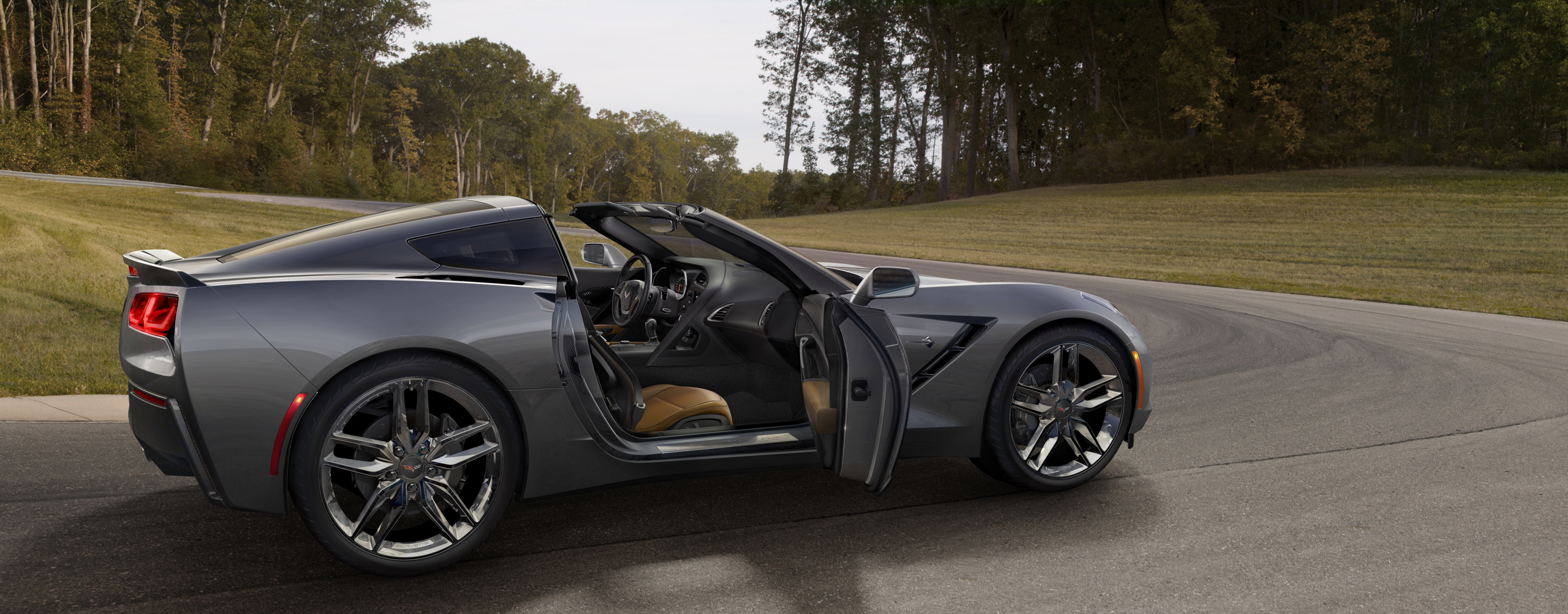 2014, Chevrolet, Corvette, Stingray, Supercar, Charcoal Wallpaper