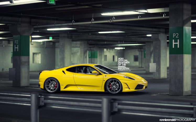 adv1, Wheels, Ferrari, F430, Tuning, Yellow HD Wallpaper Desktop Background