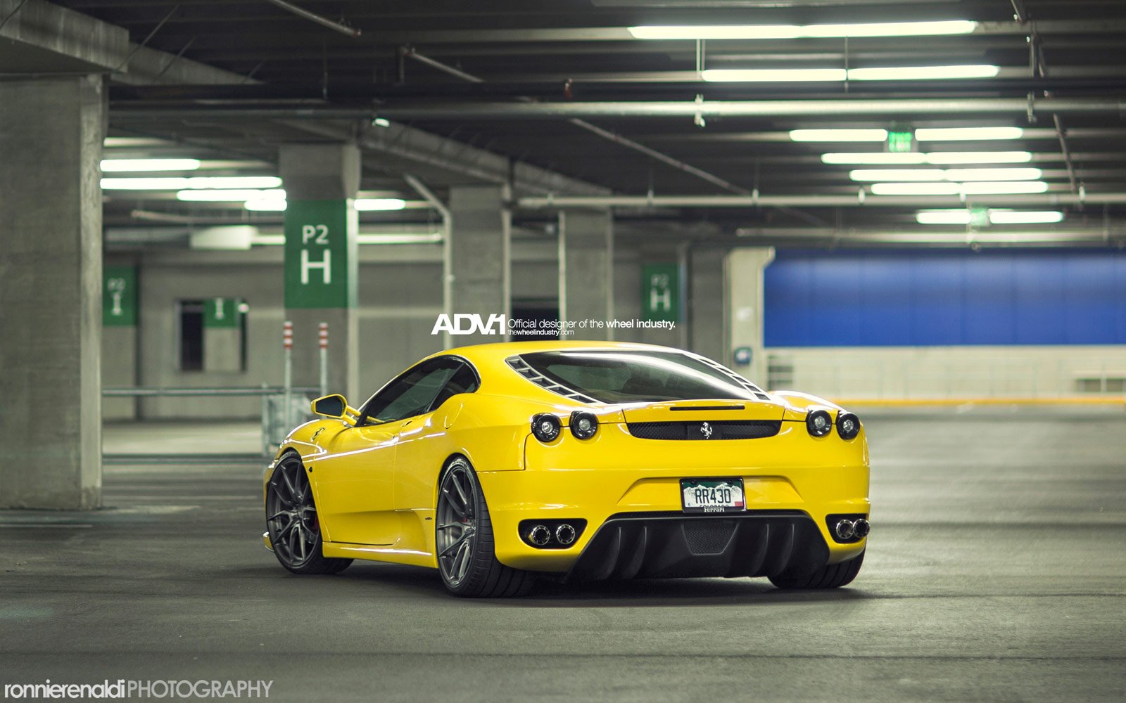 adv1, Wheels, Ferrari, F430, Tuning, Yellow Wallpaper