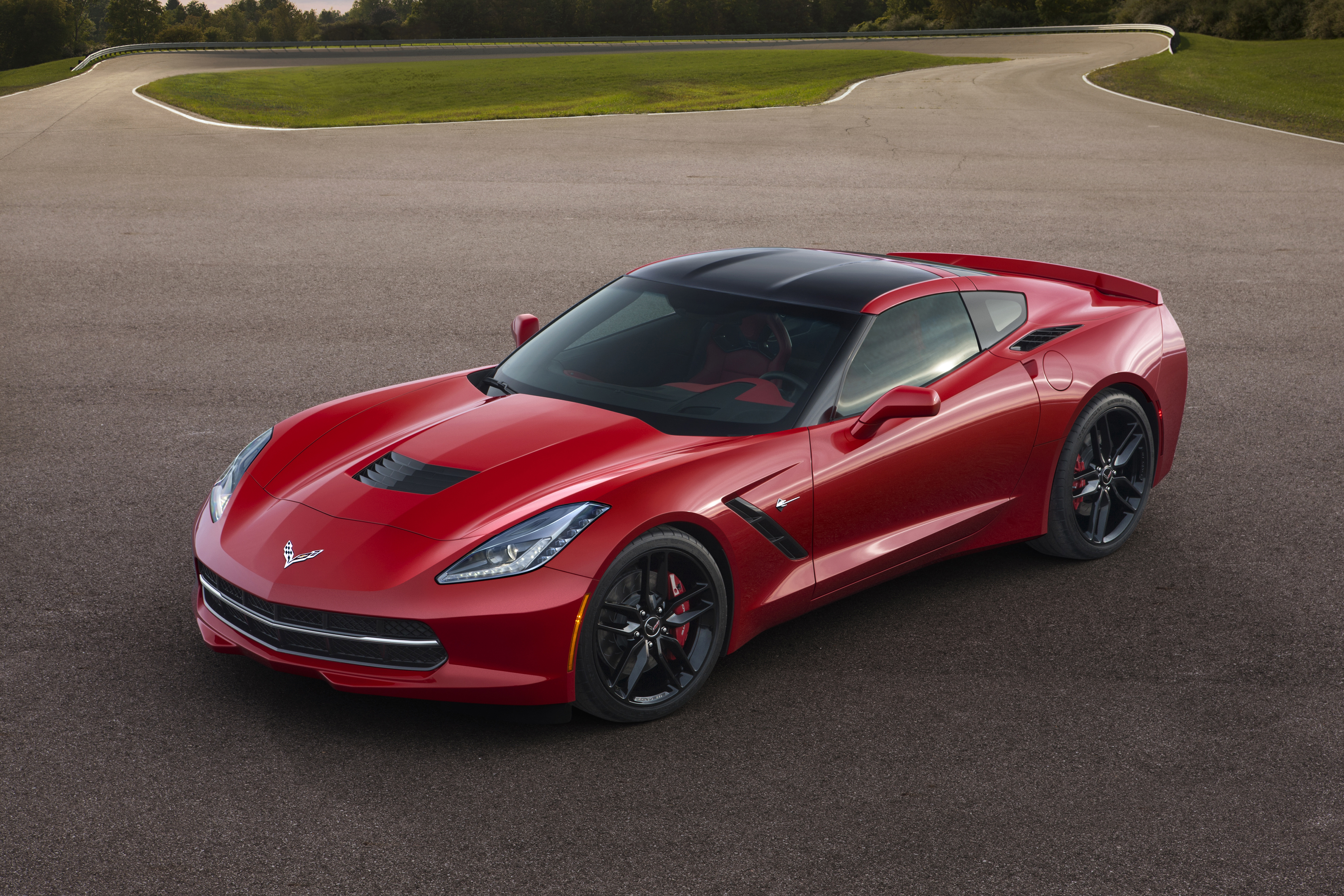 2014, Chevrolet, Corvette, Supercar, Red, Track Wallpaper
