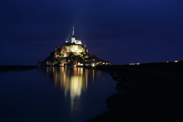 le, Mont, Saint michel, Castle, French, France, Saint, Michel, Monastery, Church, Abbey, Cathedral HD Wallpaper Desktop Background