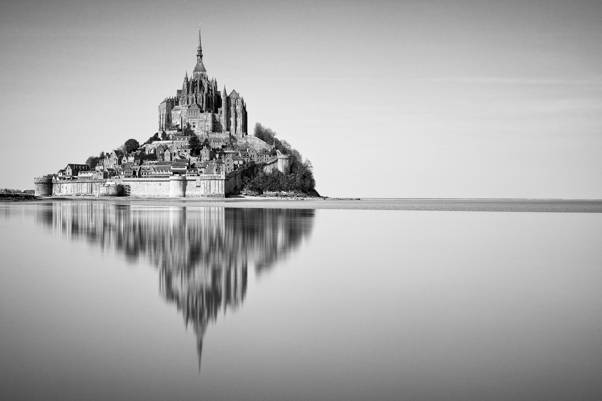 le, Mont, Saint michel, Castle, French, France, Saint