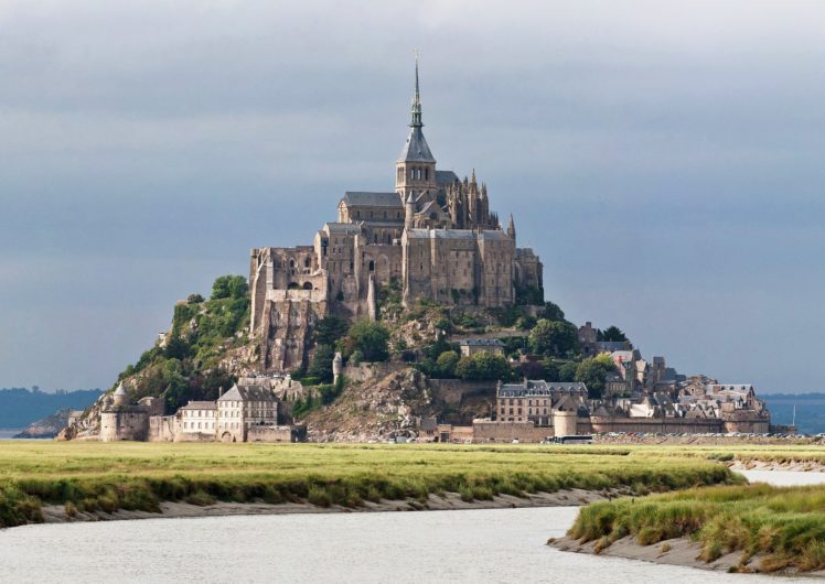 le, Mont, Saint michel, Castle, French, France, Saint, Michel, Monastery, Church, Abbey, Cathedral HD Wallpaper Desktop Background