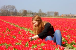 tulip, Fields, Tulips, Field, Flower, Flowers, Redhead, Babe, Mood
