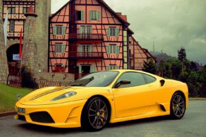 jaune, Yellow, Coupe, F430, Ferrari, Italia, Scuderia, Supercar