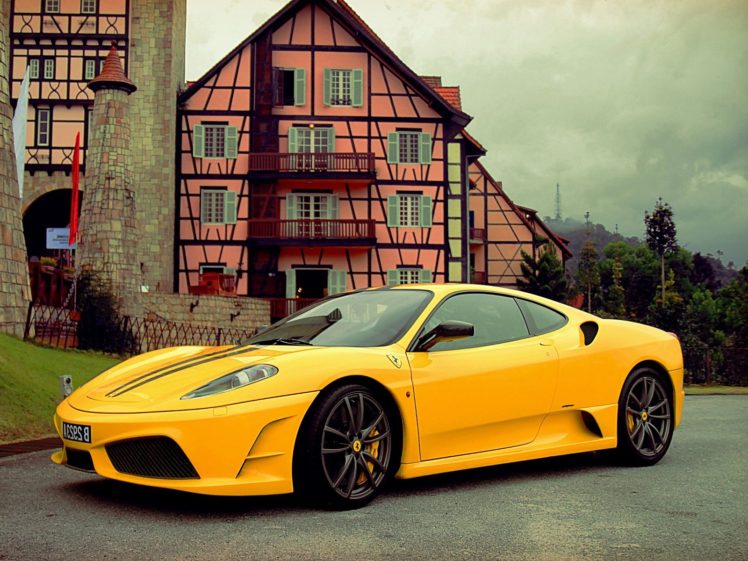 jaune, Yellow, Coupe, F430, Ferrari, Italia, Scuderia, Supercar HD Wallpaper Desktop Background
