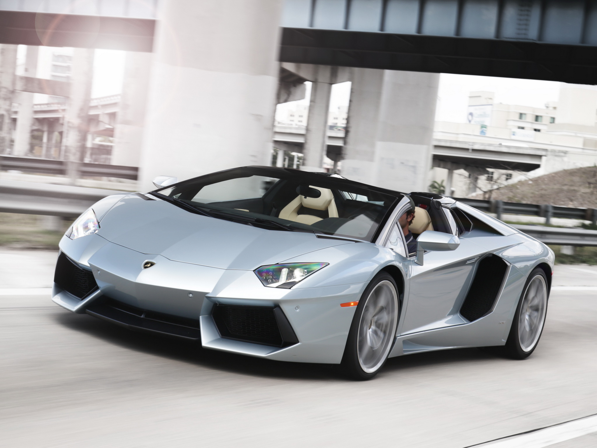 2014, Lamborghini, Aventador, Lp700 4, Roadster, Silver, Supercar Wallpaper