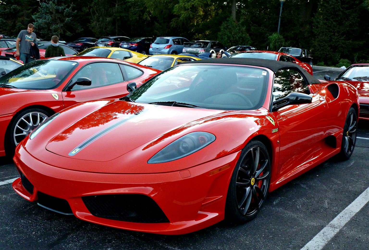16m, 2009, Ferrari, Scuderia, Spider, Supercar, Rouge, Red, Rosso Wallpaper