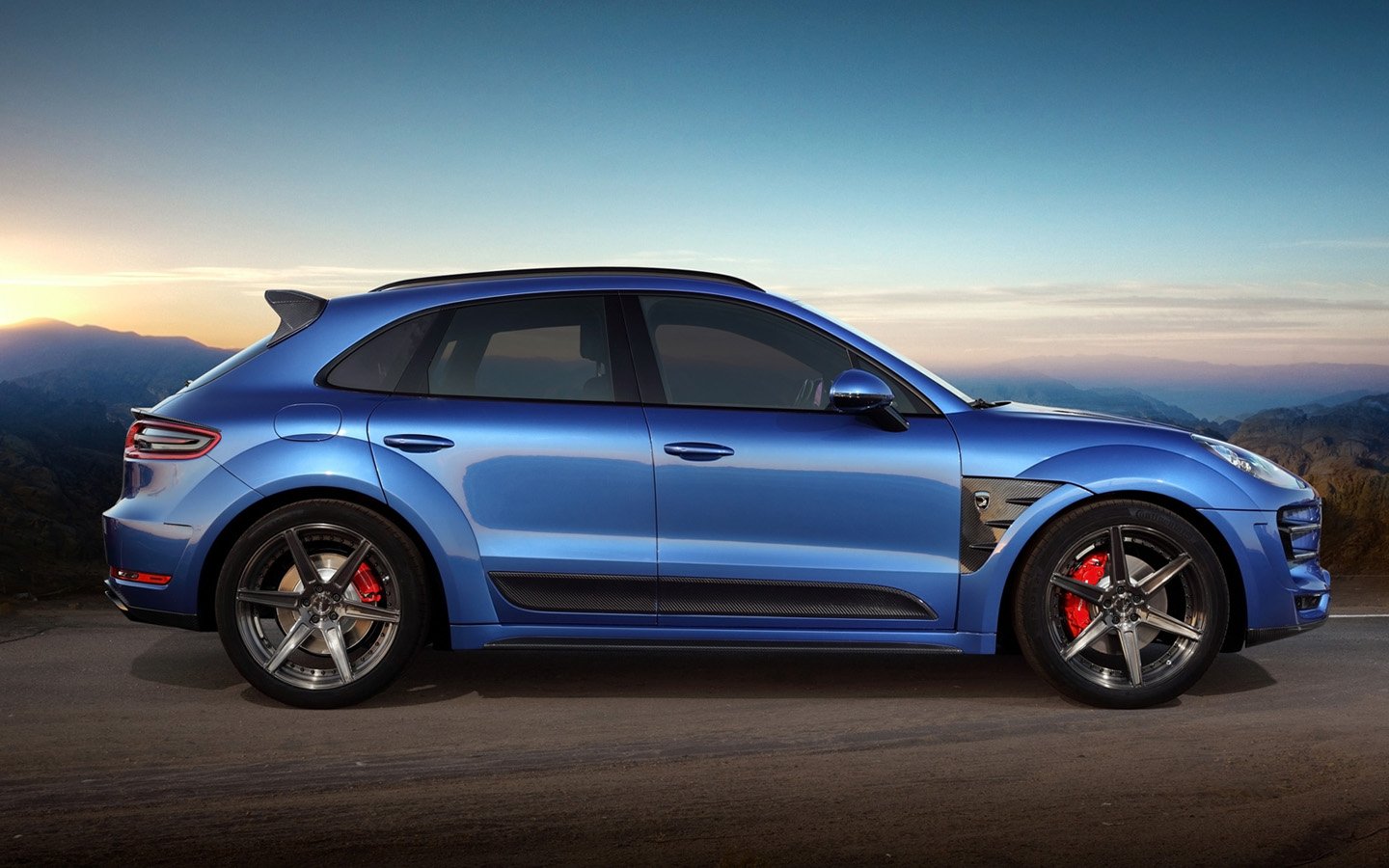 2014, Topcar, Porsche, Macan, Tuning, Blue, Bleu Wallpapers HD