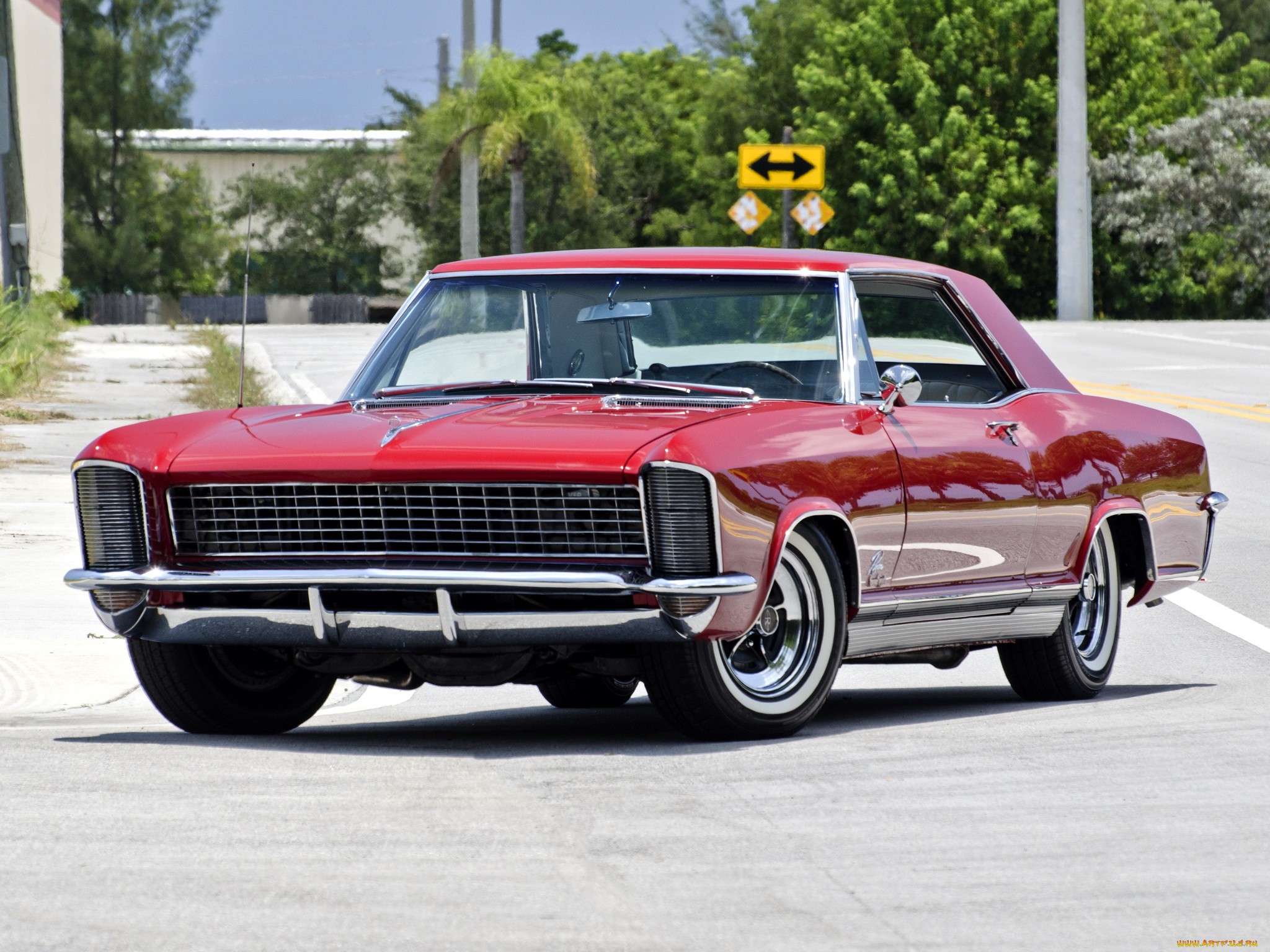 buick, Riviera, Gs, 1965, Luxury, Red, Classic Wallpaper