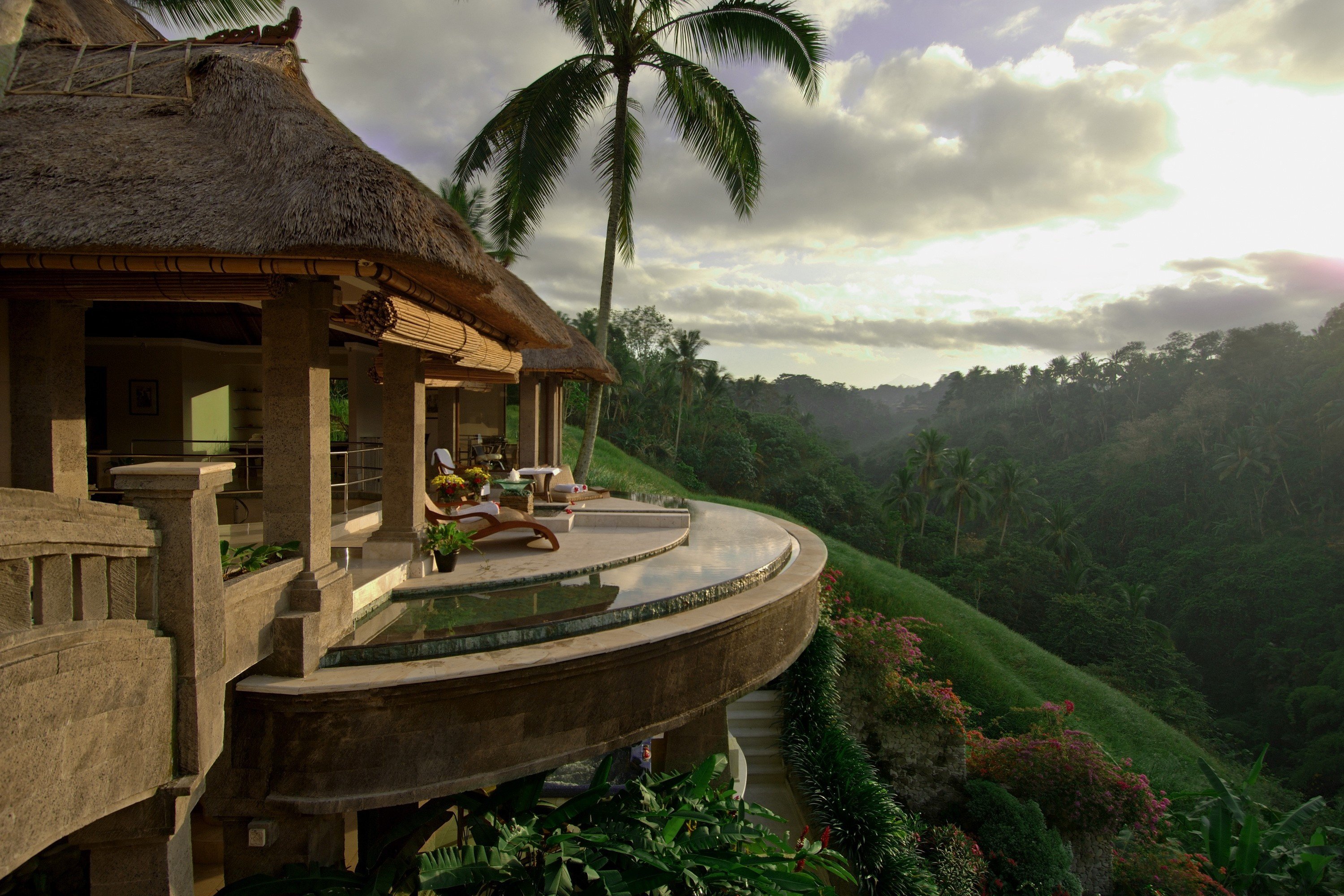 home, Tropical, Landscape, Nature, House, Palm, Trees