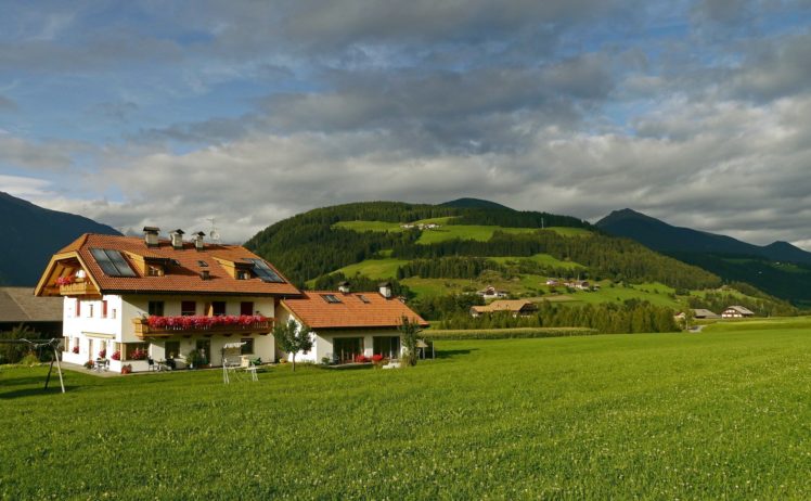 mountains, Home, Lug, Italy, Grass, Valdaora HD Wallpaper Desktop Background