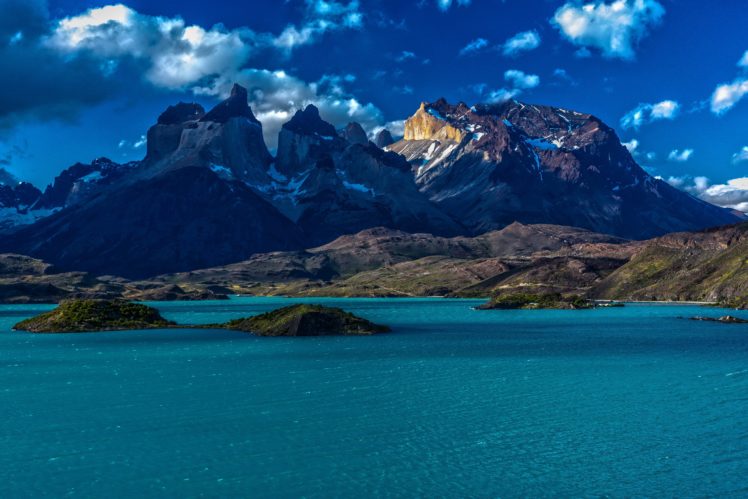 nature, Patagonia, Chile, Mountains, Coast, Shore, Ocean, Sea, Landscape HD Wallpaper Desktop Background