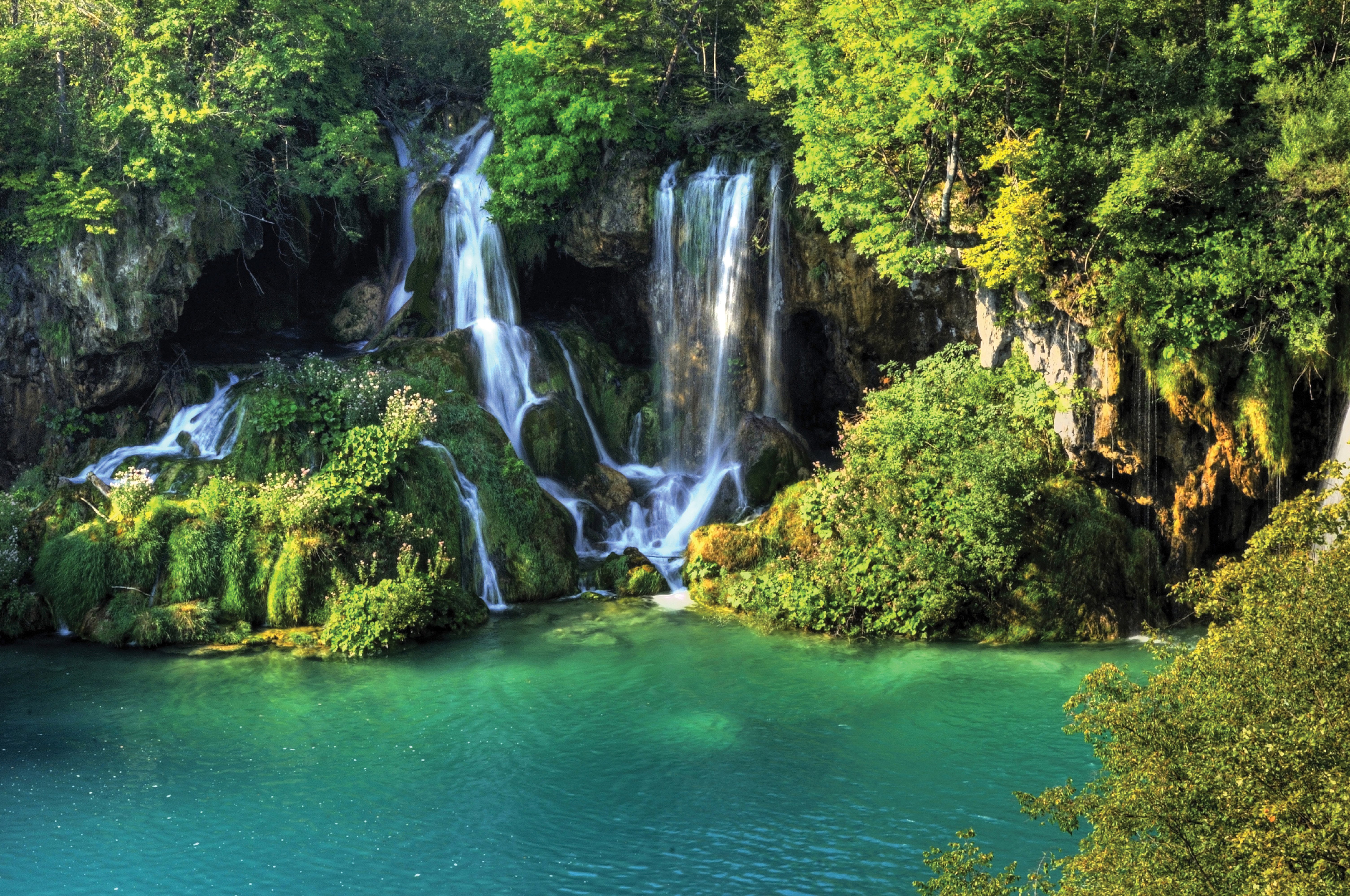 nature, The, Nature, Waterfalls, Trees, River Wallpaper