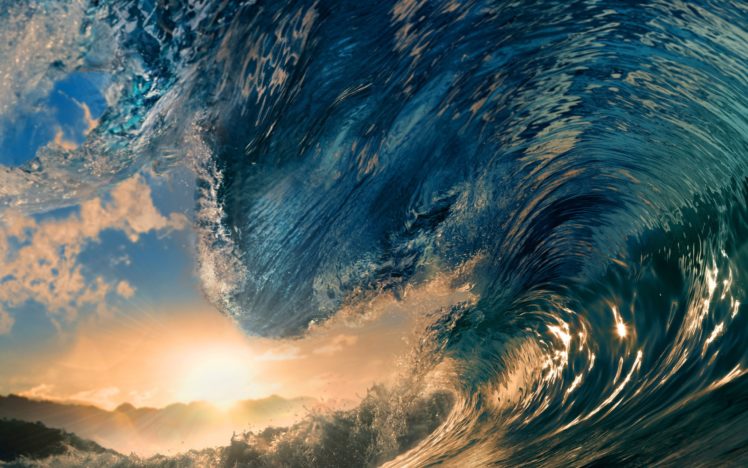 waves, Sunlight, Surfing, Tropical, Paradise, Ocean, Sea HD Wallpaper Desktop Background