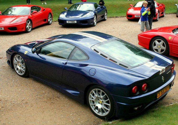 2003, 360, Challenge, Ferrari, Stradale, Blue, Blue, Blu HD Wallpaper Desktop Background