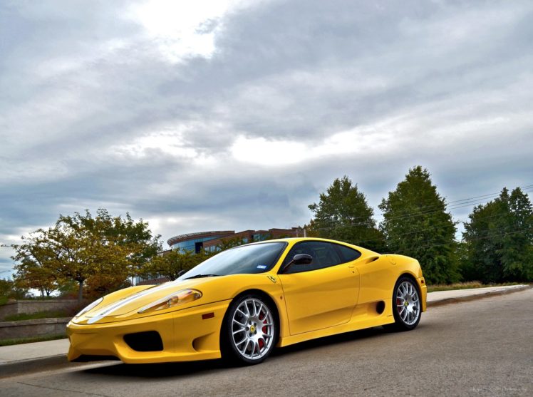 2003, 360, Challenge, Ferrari, Stradale, Jaune, Giallo, Yellow HD Wallpaper Desktop Background