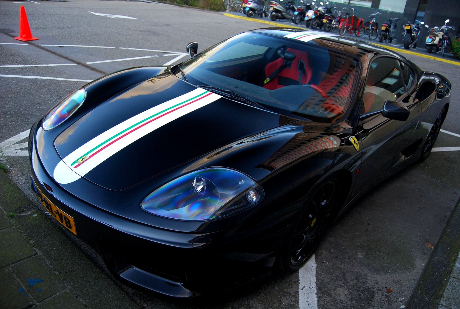 2003, 360, Challenge, Ferrari, Stradale, Noir, Black, Nero Wallpaper