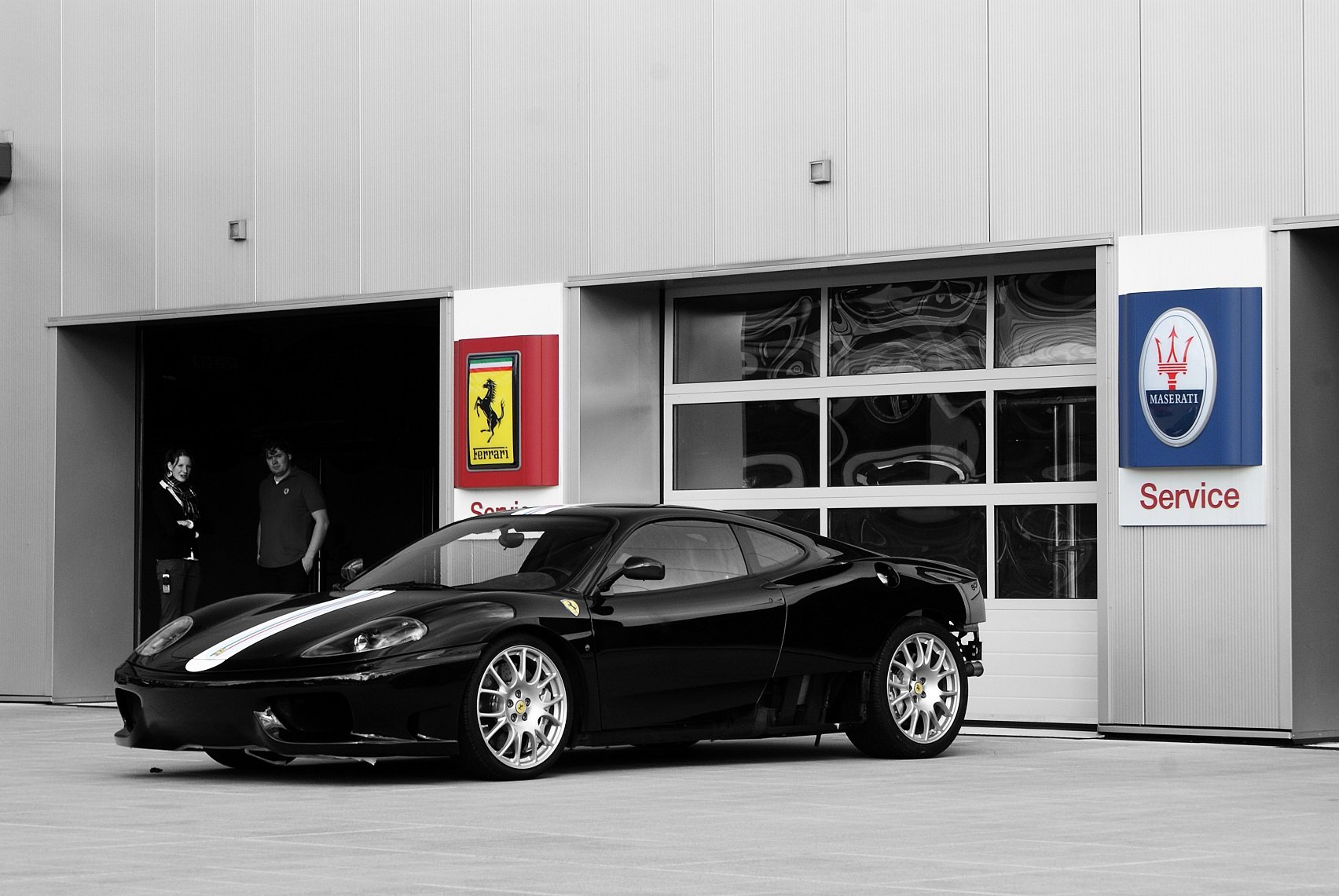 2003, 360, Challenge, Ferrari, Stradale, Noir, Black, Nero Wallpaper