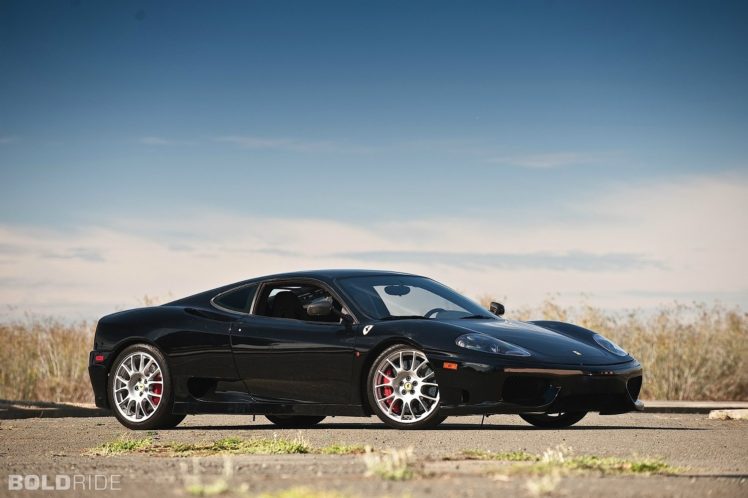 2003, 360, Challenge, Ferrari, Stradale, Noir, Black, Nero HD Wallpaper Desktop Background