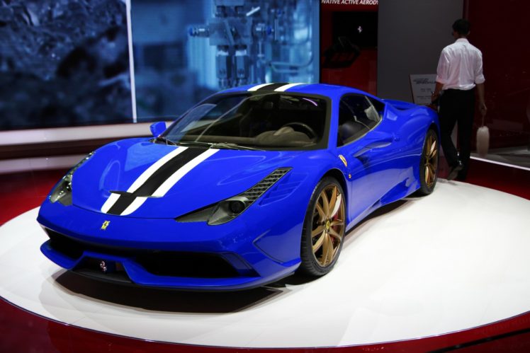 2013, 458, Ferrari, Speciale, Supercar, Bleu, Blue, Blu HD Wallpaper Desktop Background