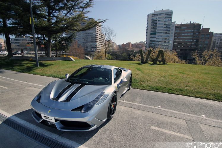 2013, 458, Ferrari, Speciale, Supercar, Gris, Grey, Grigio HD Wallpaper Desktop Background