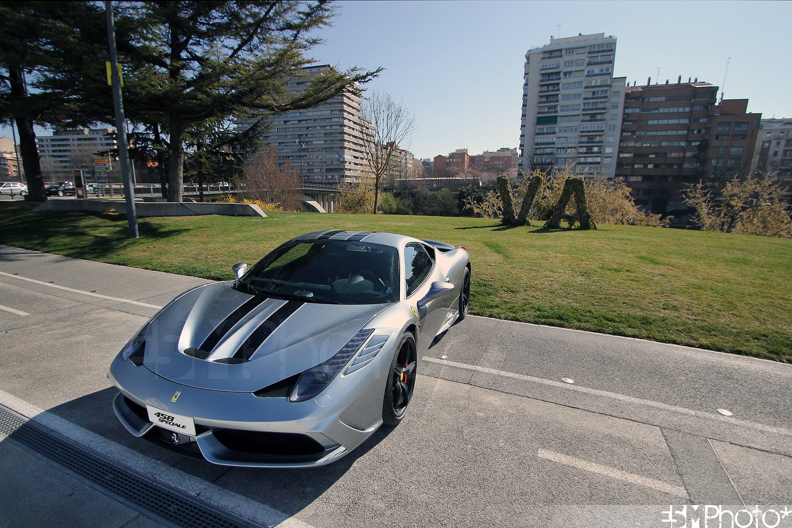 2013, 458, Ferrari, Speciale, Supercar, Gris, Grey, Grigio Wallpaper
