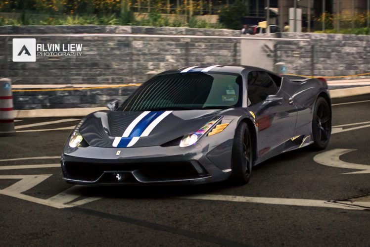 2013, 458, Ferrari, Speciale, Supercar, Gris, Grey, Grigio HD Wallpaper Desktop Background