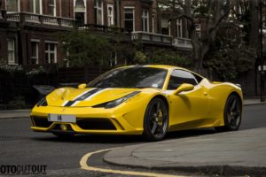 2013, 458, Ferrari, Speciale, Supercar, Jaune, Yellow, Giallo