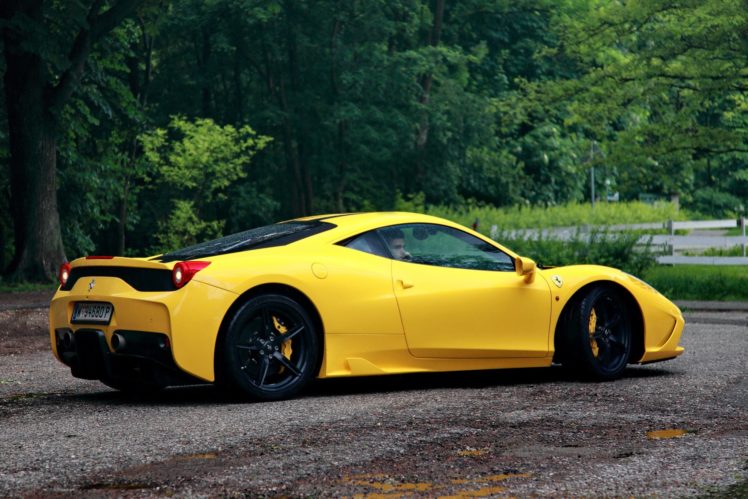 2013, 458, Ferrari, Speciale, Supercar, Jaune, Yellow, Giallo HD Wallpaper Desktop Background