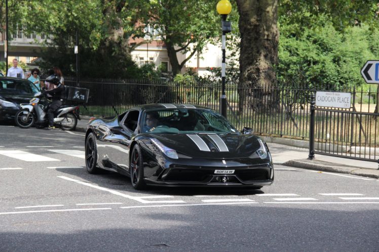 2013, 458, Ferrari, Speciale, Supercar, Noir, Black, Nero HD Wallpaper Desktop Background