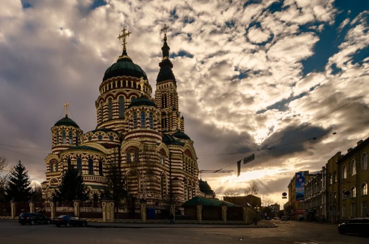 annunciation, Cathedral, Kharkov, Ukraine, Church, Building HD Wallpaper Desktop Background
