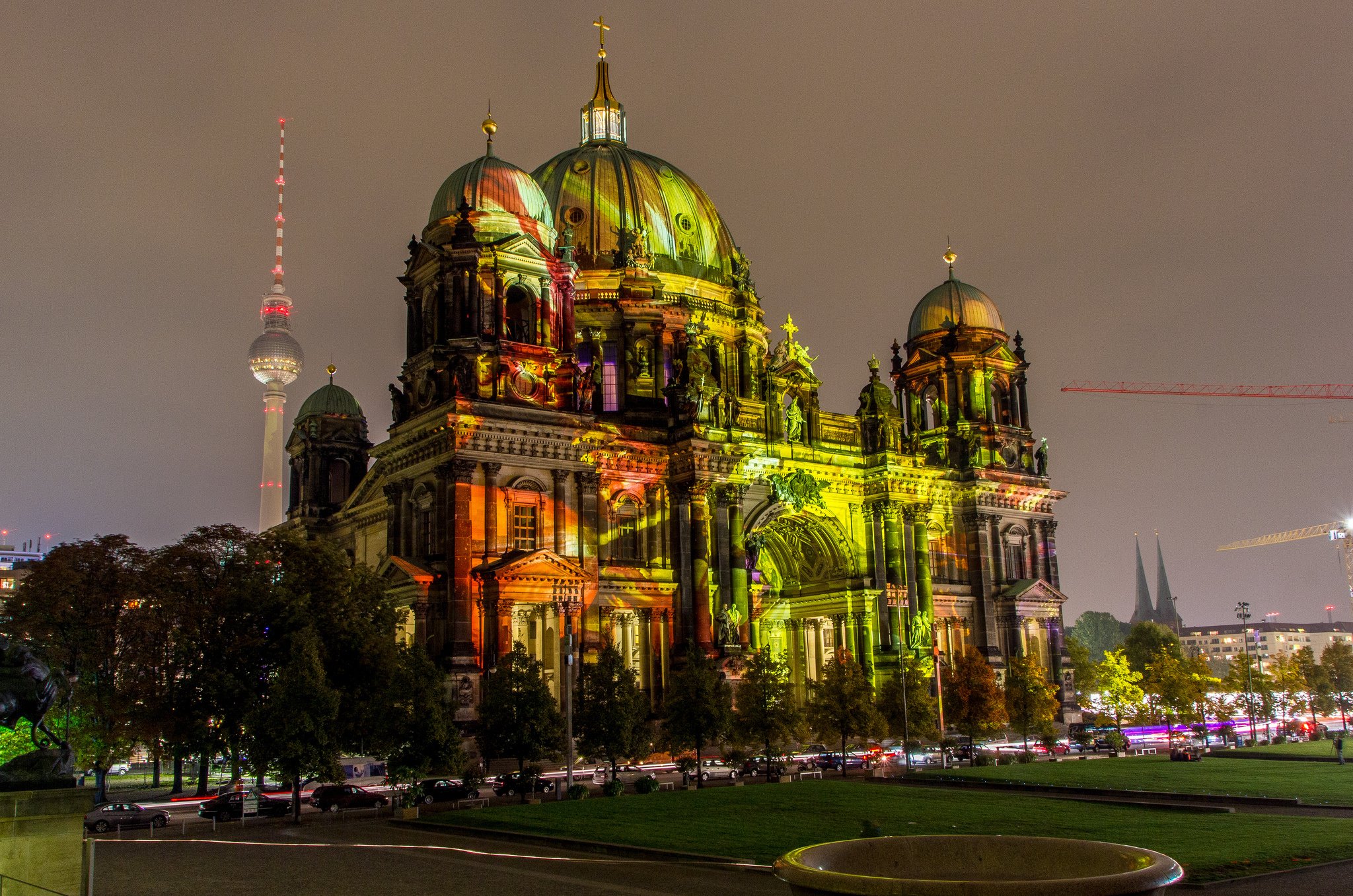 berlin, Germany, Building, Color, Lights Wallpaper