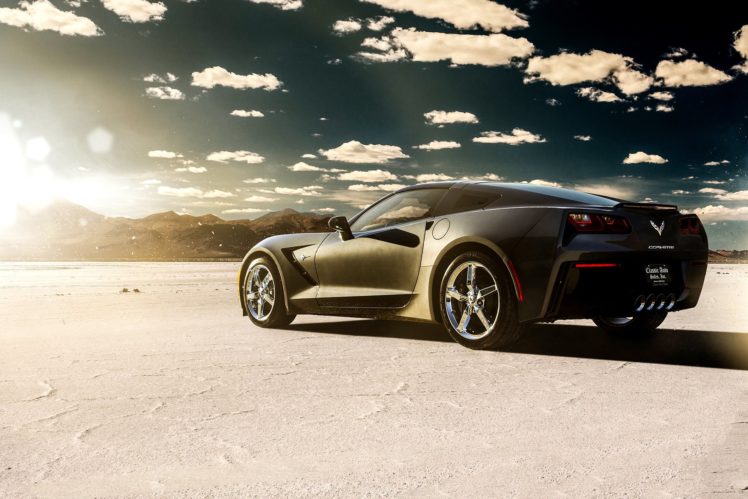 corvette, Rear, Black, Stingray, C 7, Muscle, Supercar, Chevrolet HD Wallpaper Desktop Background