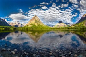 grinnell, Peak, Swiftcurrent, Lake, Glacier, National, Park