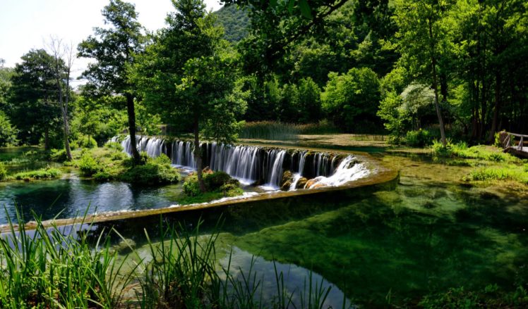 bosnia, And, Herzegovina, River, Waterfall, Scenery, Pliva, Trees, Nature HD Wallpaper Desktop Background
