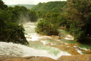 river, Waterfall, Agua, Azul, Mexica, Trees, Nature