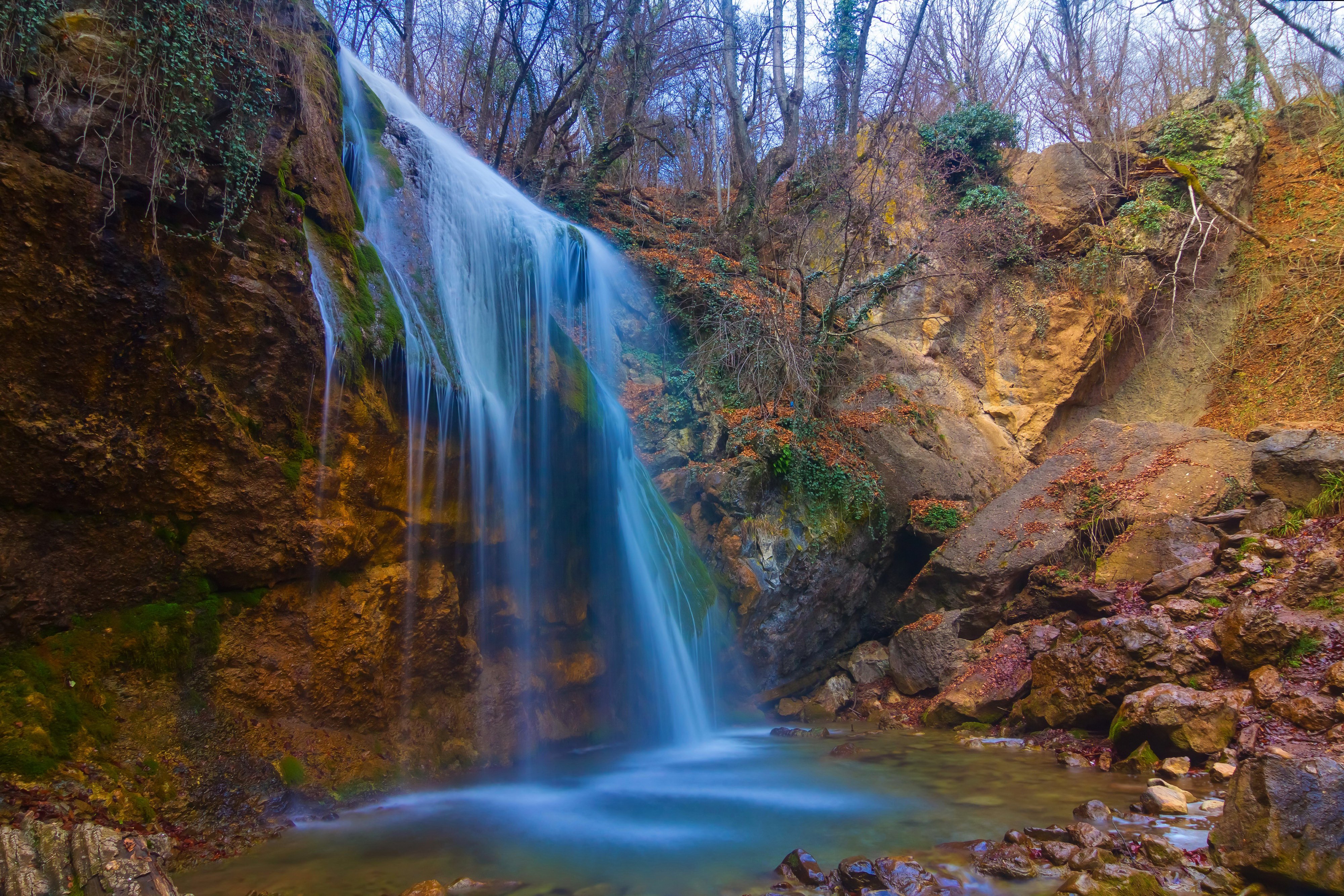 russia, Waterfall, Autumn, Nature, River Wallpaper