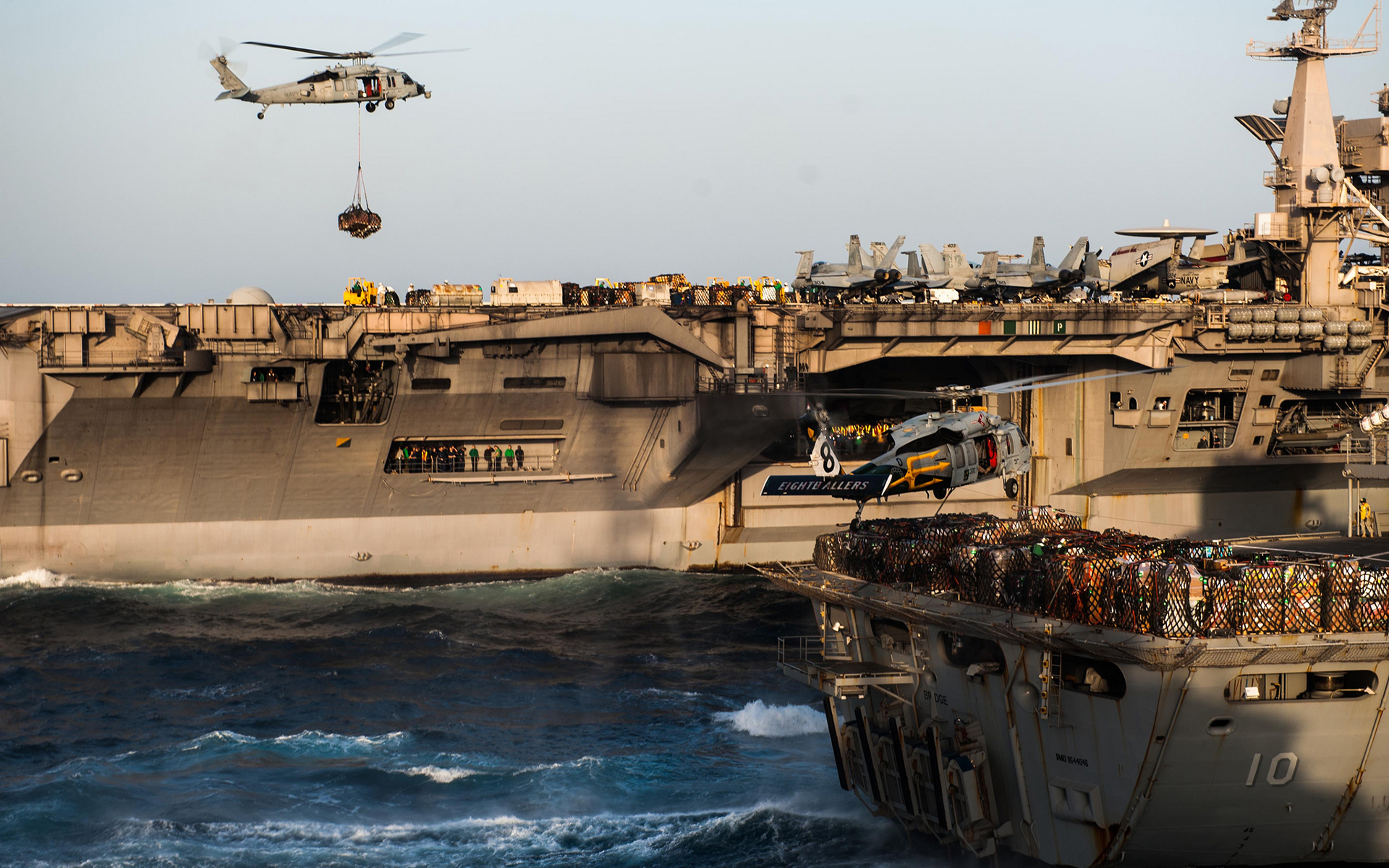 helicopter, Cargo, Aircraft, Carrier, Ship, Boat, Military Wallpaper