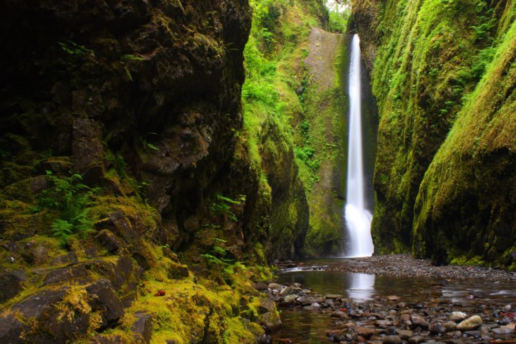 river, Mountains, Forest, Nature, River, Gorge, Oregon HD Wallpaper Desktop Background