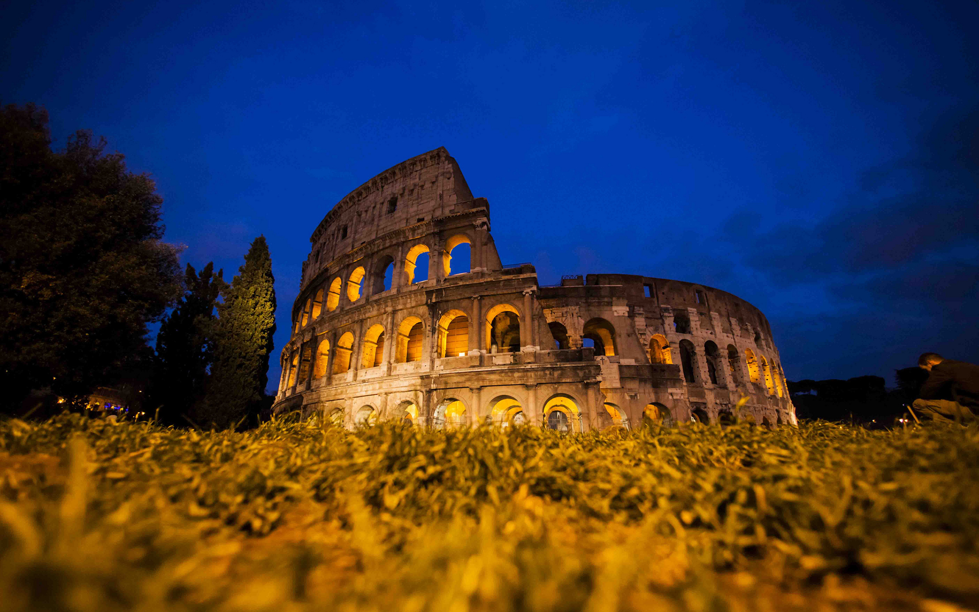 colosseum, Rome, Night, Ruins, Decat, Ancient, Architecture, Buildings Wallpaper
