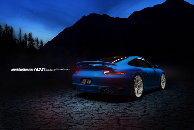 2013, 911, 991, Porsche, Turbo, Adv1, Wheels, Bleu, Blue HD Wallpaper Desktop Background