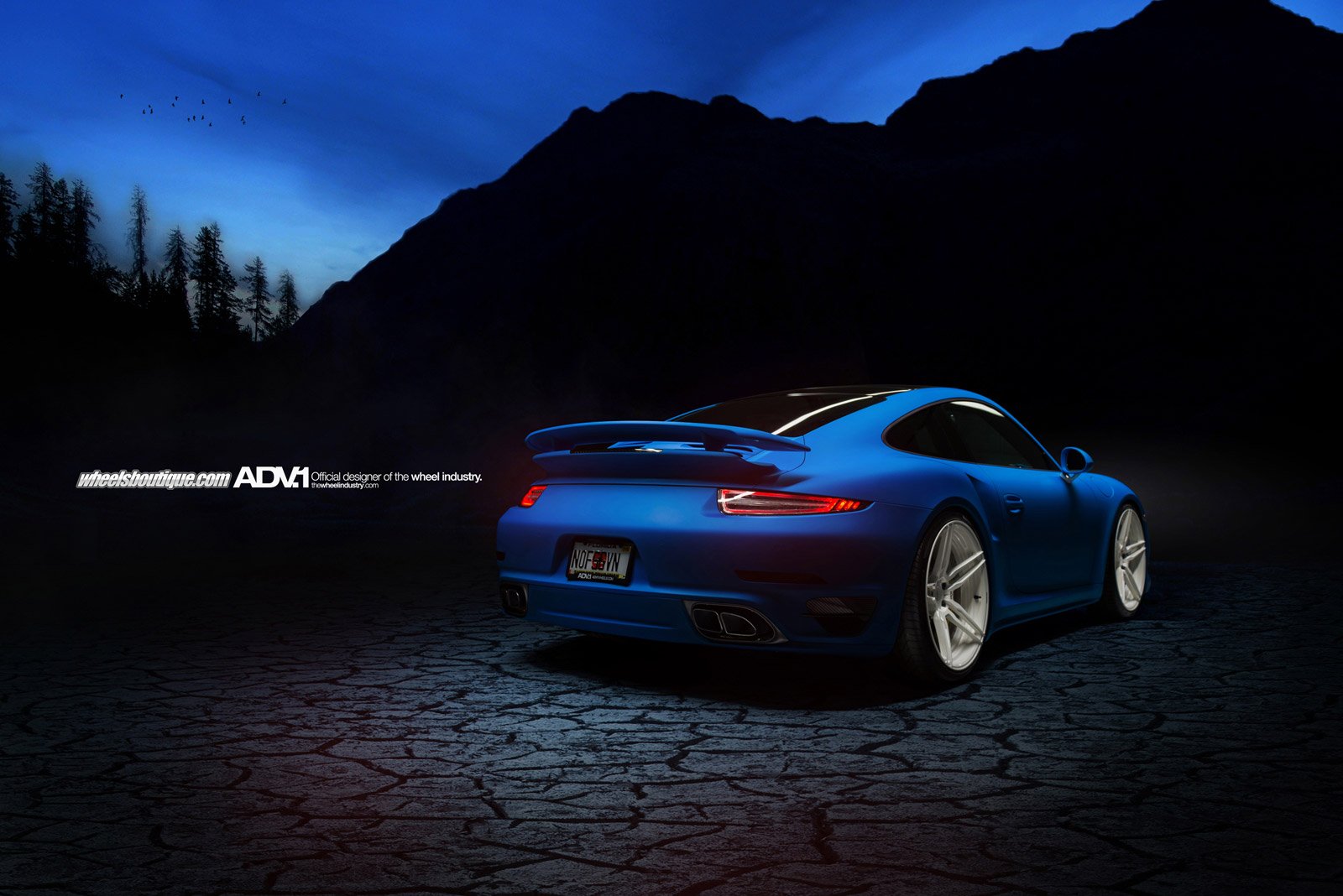 2013, 911, 991, Porsche, Turbo, Adv1, Wheels, Bleu, Blue Wallpaper