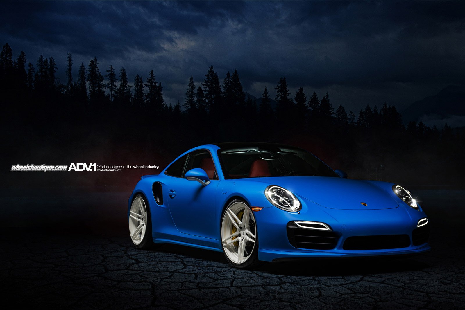 2013, 911, 991, Porsche, Turbo, Adv1, Wheels, Bleu, Blue Wallpaper