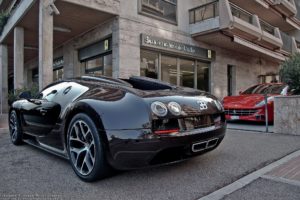 bugatti, Supercar, Veyron, Black, Noir, Nero