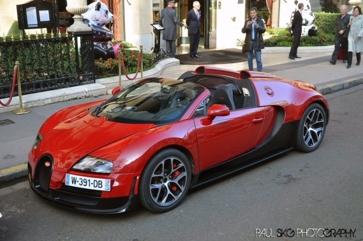 bugatti, Exotic, Supercars, Veyron, Red HD Wallpaper Desktop Background