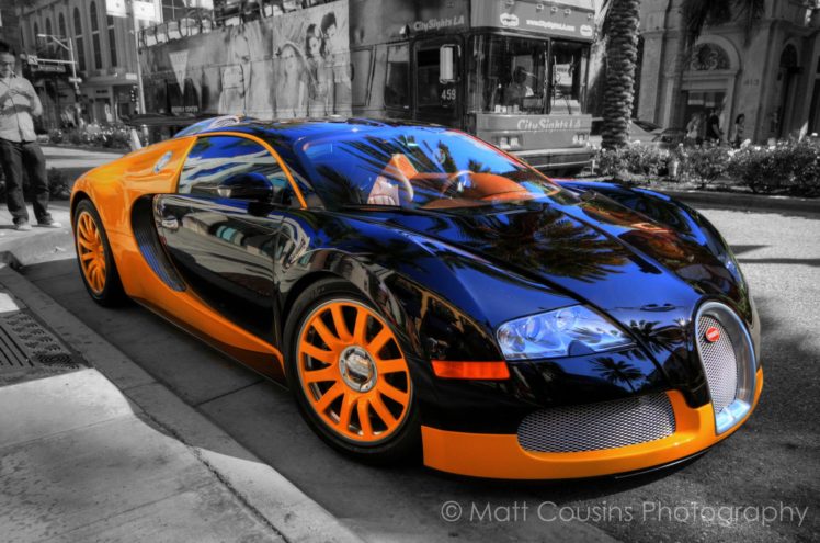 bugatti, Exotic, Supercars, Veyron, Orange HD Wallpaper Desktop Background