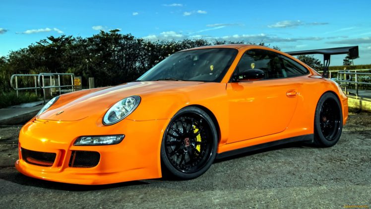 porsche, 911, Gt3, Tuning, Orange, Sportcar HD Wallpaper Desktop Background