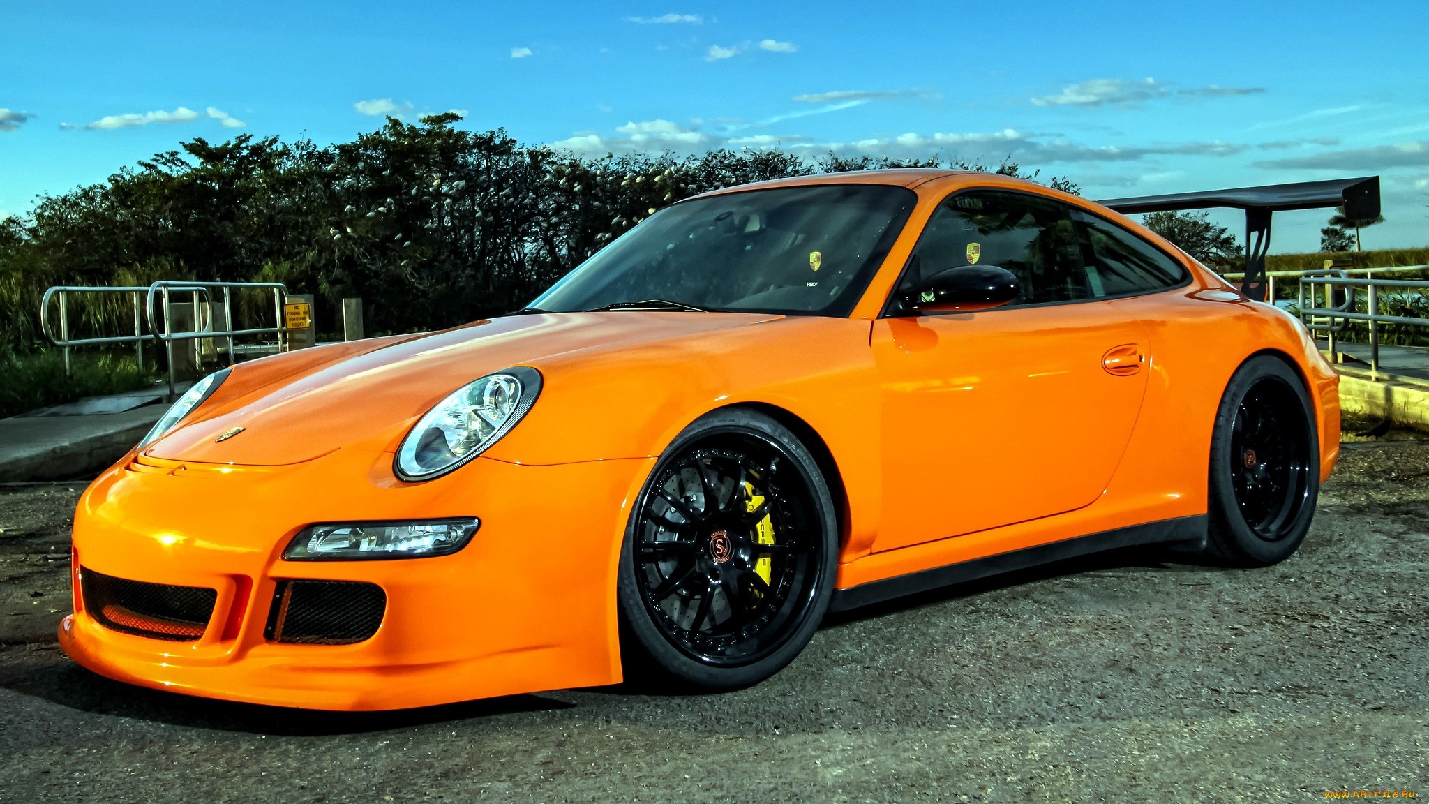 porsche, 911, Gt3, Tuning, Orange, Sportcar Wallpaper